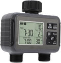 SUNGOOYUE 2 Zone Water Timer, LCD Sprinkler Timer with Automatic Watering Schedules, Fits 3 4 to 1 2 in Faucets, for Outdoor Yard Lawn Garden Hose Irrigation by SUNGOOYUE
