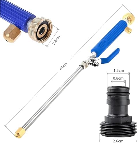 High Pressure Hose Nozzle for Garden Hose, Turn Any Hose Into Power Washer, 5 Spray Tips & Car Wash Towel, Heavy Duty Brass Jet Nozzle for Car Washing, Patio Driveway Outdoor Cleaning (New-Gray) - Image 5