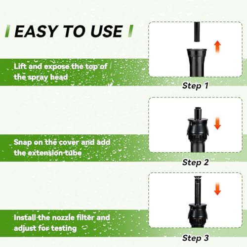 12-Pack 1.5" Pop-Up Sprinkler Riser Extension, No-Dig Stackable - Image 4