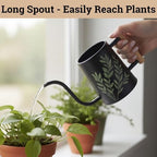 Metal Small Indoor Watering Can with Long Spout & Real Wood Handle, 35oz - Image 3