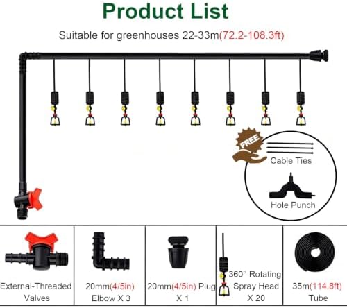 Hanging Flexible Sprinkler System, Above Ground DIY Irrigation Kit - Image 7