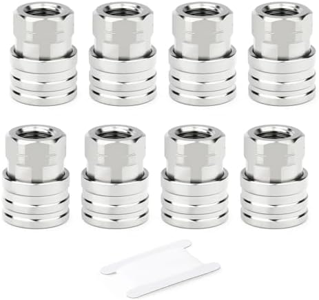 TAISHER 8PCS 304 Stainless Steel 1/4" Female NPT High Pressure Washer Quick Connect Coupler for Pressure Washing Gun Hose Accessories by TAISHER