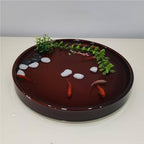 Ceramic Plant Saucer 10 Inch, Round Plant Trays for Indoors/Outdoors, Flower Pot Saucers for Holding Water Drips and Soil, Ceramic Drainage Tray for Plant Pot (Reactive Glaze Brown) - Image 4