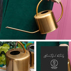 1.3l Stainless Steel Watering Can with Long Spout for Plants - Image 2