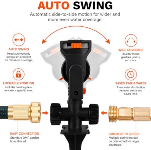 Oscillating Lawn Sprinkler with Adjustable Spray - Image 4