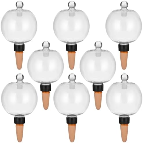 8 PCS Large Plant Self-Watering Globes, 16.9 oz Slow Release Watering Bulb with Ceramic Spike Stake, Top Fill Plastic Water Orbs, Automatic Irrigation Insert for Home Garden Office - Image 2