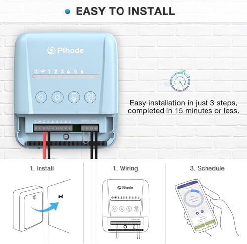 6 Zone Smart Sprinkler Controller with Local Weather Intelligence and Atmosphere Lights, Automated Watering and App Control WiFi Irrigation System, Save Water Through Rain Skip - Image 6