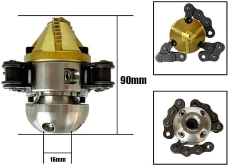 3/8" 1/2" High Pressure Rotating Chain Nozzle 40L 70L for Sewage Sludge Blasting & Pipeline Dredging Machine(C) - Image 5