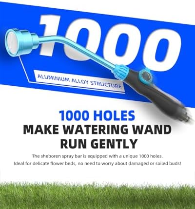 DTRK Watering Wand 19 Inch Detachable Sprayer Wand 1000 Holes Garden Hose Wand with Thumb Flow Control for Hanging Baskets, Plants, Flowers, Shrubs, Seedbed,Garden and Lawn - Image 6