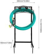 Freestanding Garden Hose Holder Hanger, Water Hose Holders for Outside with 4 Spikes, Rust-Resistant, No Drilling Needed, Detachable Water Hose Storage Stand for Yard Lawn Black - Image 7