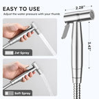 Arofa Handheld Bidet Sprayer, Bidet Attachment for Toilet, Brushed Nickel - Image 4