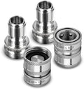 ESSENTIAL WASHER 3/4 Stainless Steel Garden Hose Check Valve | 2 Pack With 2 Quick Connect Plug Set by EssentialWasher