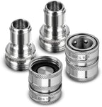 ESSENTIAL WASHER 3/4 Stainless Steel Garden Hose Check Valve | 2 Pack With 2 Quick Connect Plug Set by EssentialWasher