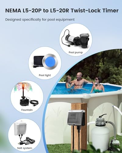 SURAIELEC WiFi Pool Timer for Above-Ground Pools, 20A 125V 1HP, NEMA L5-20R - Image 7