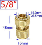 Hose Connector Adapter Brass 1/2 Inch 3/8 Inch 5/8 Inch 3/4 Inch Garden Hose Quick Coupling Copper Water Stop Connector 16mm 20mm Irrigation Hose Adapter 5pc (Color : 1I2 Waterstop) - Image 4