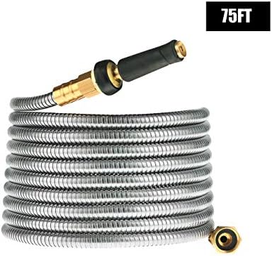 Rosy Earth Metal Garden Hose 75 FT, 304 Stainless Steel Water Hose - Image 4