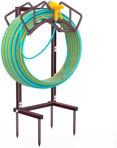 Qatsrin Super Stable Garden Hose Holder, Water Hose Reel holds 160ft Bronze by Qatsrin