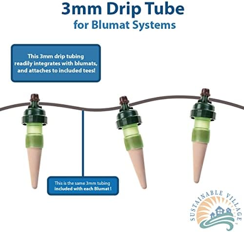 Blumat Drip Irrigation Parts - 3mm Tubing for Drip Irrigation System - Flexible Silicone - Easy Connection for BluSoak Drippers and Accessories - 98ft - Image 4
