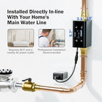Frizzlife LP365-P Smart Water Monitor and Automatic Shutoff - 0.01 GPM Ultrasonic Micro Leak Detection, Wi-Fi / APP Control, Pressure+Flow Monitoring, 24/7 Water Usage Reports, Fits 3/4" and 1" - Image 6