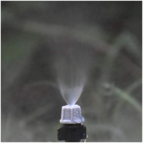 Gardening Watering System Tools Garden Gray Adjustable Atomizing Nozzle Drip Irrigation Sprayer Atomizing Nozzle with Three-Way Barb Threaded Connector 100PCS (Color : A) - Image 3