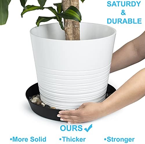 5 Inch (4 Inch Base) Plant Saucer, Black, Case of 100 - Image 6