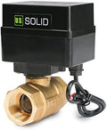 U.S. Solid Motorized Ball Valve- 3/4" Brass Ball Valve with Full Port, 9-36V AC/DC, 2 Wire Auto Return Setup, Normally Open (N/O) by USSolid