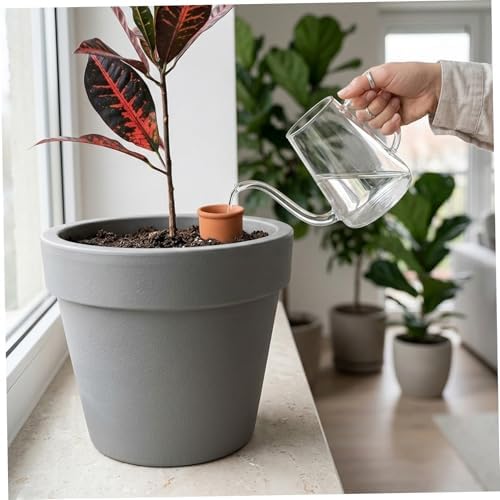 4-Pack Terracotta Watering Pots, Self Watering Globes for Plants - Automatic Plant Water System with Clay Irrigation Spikes for Indoor & Outdoor Potted Plants Terracotta Pots - Image 5