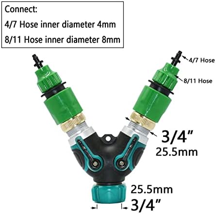 Garden Hose Splitter 2/4-way Garden Tap Y-Type Water Connector Agriculture Water Pipe Fittings 1Pcs (Color : B) - Image 2