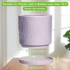 Eightpot Ceramic Plant Saucer, 11.4 Inch Plant Pot Saucers for Indoor Outdoors, Round Plant Drip Trays, Modern Plants Plates to Catch Water, Decorative Plants Dishes to Catch Water, Purple - Image 2