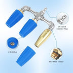 3-in-1 Turbo Nozzle Pressure Washer, 360° Rotating Turbo Nozzle, Pressure Washer Turbo Nozzle with 1/4" Quick Connect - 4000-5000 PSI, 4-6 GPM, 2.0 Orifice (Blue) - Image 3