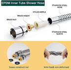 Kitchen Faucet Sink Sprayer Attachment Set,3 Modes Sink Sprayer Replacement Head with Stainless Steel Hose,Faucet Aerator and Brass Diverter Valve (5 pcs Adapter) for Washing Fruit,Dishes and Hair1 - Image 5