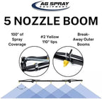 5-Nozzle Folding Boom, (8ft)100" Coverage - Image 2