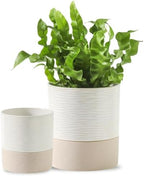 Nihow Ceramic Self Watering Plant Pot for Indoor Plants, 4.5+6 Inch by Nihow