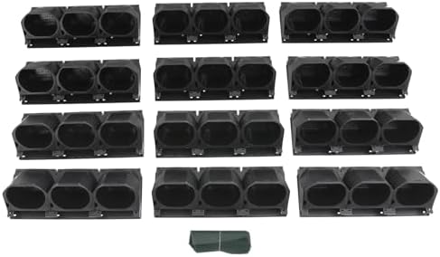 36 Pockets Vertical Wall Planter, Wall Mounted Flower Pot Holder with 180LB Capacity,10.56 oz Self Watering Pots & 36 Non-Woven Bags for Indoor Outdoor Herbs,Flowers,Strawberries (Black) - Image 6