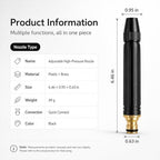 Timnamy High Pressure Water Nozzle, Powerful Home Sprayer with Adjustable Spray Patterns for Car Washing, Lawn & Garden Watering, Durable Metal Spray Nozzle (2) - Image 4