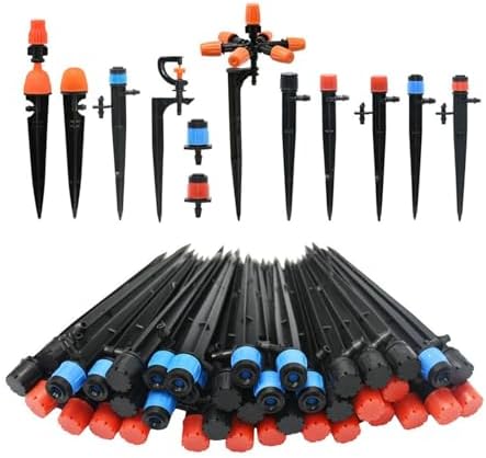Garden Supplies Garden Drip Irrigation Sprinkler Watering Misting Nozzle Dripper with Plastic Spike Inserting Ground Fit 4/7mm Hose Greenhouse Nozzle(C) by Unknown