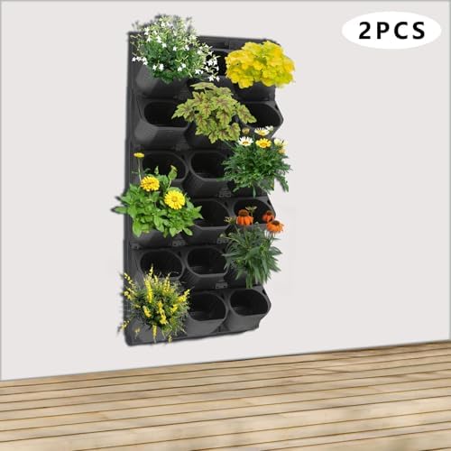 36 Pots Self-Watering Wall Mounted Planter, Vertical Garden Wall System for Indoor Outdoor, Large-Capacity Modular Plant Holder for Living Room Balcony - Image 4