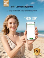 Indoor Smart Sprinklers Controller WiFi, Irrigation Controller Easy Use App Enabled, 6 Zone + 16 Plans, Save Water Auto Skip Rain, Freeze & Wind, 10 Minutes Install - Image 2