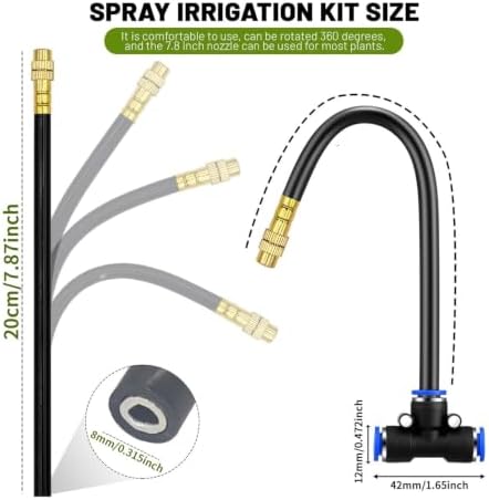 pureza 10pcs Brass Misting Nozzle Atomization Sprayer for Garden Irrigation - Image 4