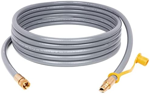 GASPRO 20 Feet 3/8" ID Natural Gas Hose, Low Pressure LPG Hose, for Weber, Char-Broil, Pizza Oven, Patio Heater and More by GASPRO