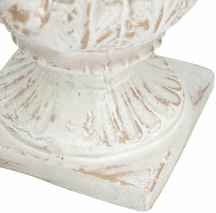 White and Gold Decorative Urn Planter, 9.4 x 10.6 Inch - Image 5