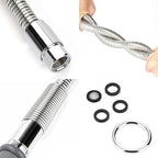 Gray Spray Valve with 38" Pre Rinse Hose, 38" Flexible Stainless Hose with High Pressure Pre Rinse Sprayer Nozzle Head Assembly Kit for Commercial Restaurant Industrial Kitchen Faucet - Image 7