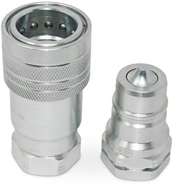 Summit Hydraulics 1” Agricultural Hydraulic Quick Connect Pioneer Style Coupler Set, ISO 5675, 1” NPT Thread by SummitHydraulics