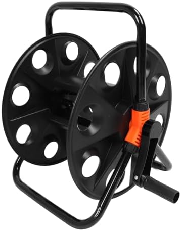 Diyeeni Heavy Duty Garden Hose Reel Freestanding Retractable 164ft Water Hose Holder, Metal Winder for Lawn Yard, Durable Garden Organizer with Hand Crank for 1/2 Inch Pipe - Image 2