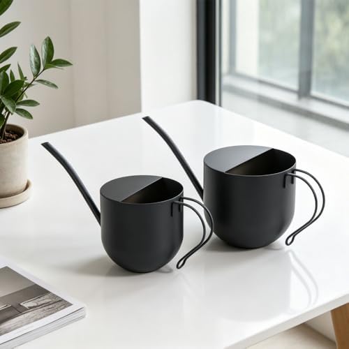 Dark Gray Watering Can 50oz Stainless Steel for Indoor Plants - Image 2