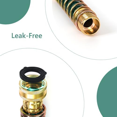 Garden Hose Extension Adapter 6.3", Diivoo Hose Extender for Faucet Outdoor, RV Flexible Hose Kink Protector, Spigot Extender with Coil Spring, Compatible With 3/4" Standard Garden Hose, 2 Pack - Image 3