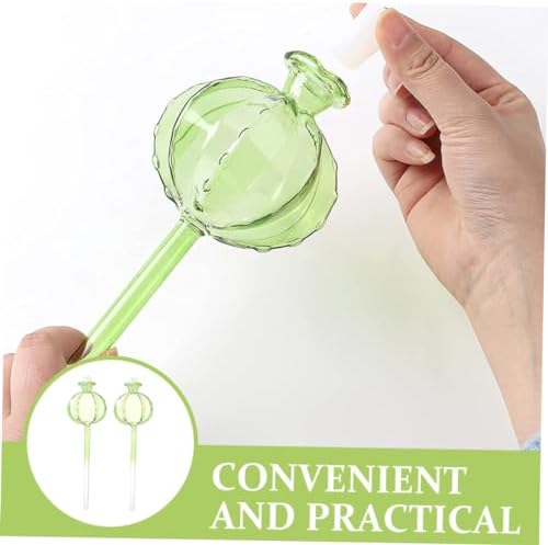 2pcs Cactus Shaped Glass Self Watering Stakes for Plants - Image 4