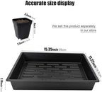 RooTrimmer 3.5 inch (9CM) Square Nursery Pots 60pcs, Sturdy Seedlings Trays 5 Pcs, Seeds Starter Germination Tray, Microgreenings Planter Nursery Propagation 5 Sets - Image 3