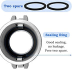 2PCS Aluminum Global Cam and Groove Hose Fitting DC-300 3" Type DC with 2 PCS Camlock Gasket Dust Cap (3 inch, Type DC) - Image 3