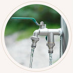 Outdoor Faucet Water Column, Freestanding Garden Hose Holder Brass Faucet, Freeze Crack Garden Vertical Water Column, Yard Hydrant Water Feature Fountain Suitable For Car Washing,6points(25mm) - Image 2